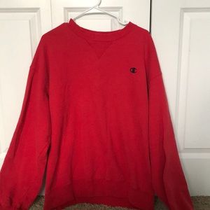 Men’s Red Champion Pullover Sweatshirt